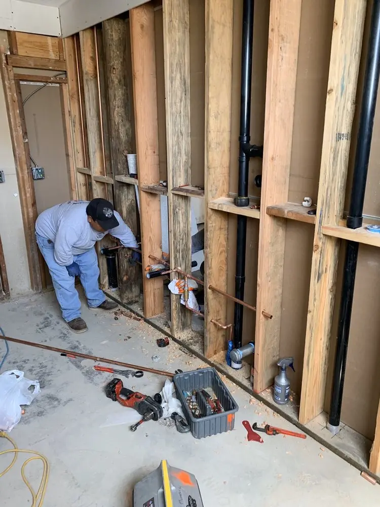 Commercial rough-in plumbing for Water Heater Replacement in Skyway